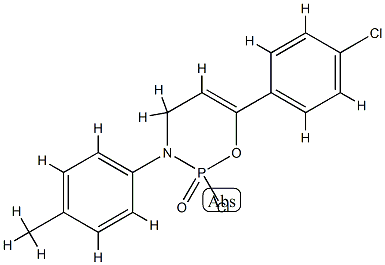 2-chloro-6-(4-chlorophenyl)-3-(4-methylphenyl)-1-oxa-3-aza-2$l^{5}-pho sphacyclohex-5-ene 2-oxide CAS#: 91920-19-3